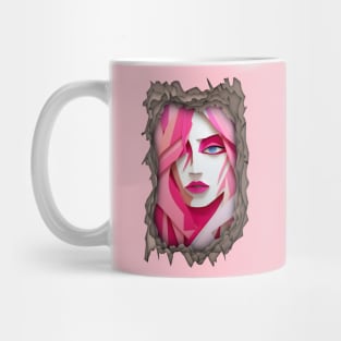 Paper Cutout Barbie Mug